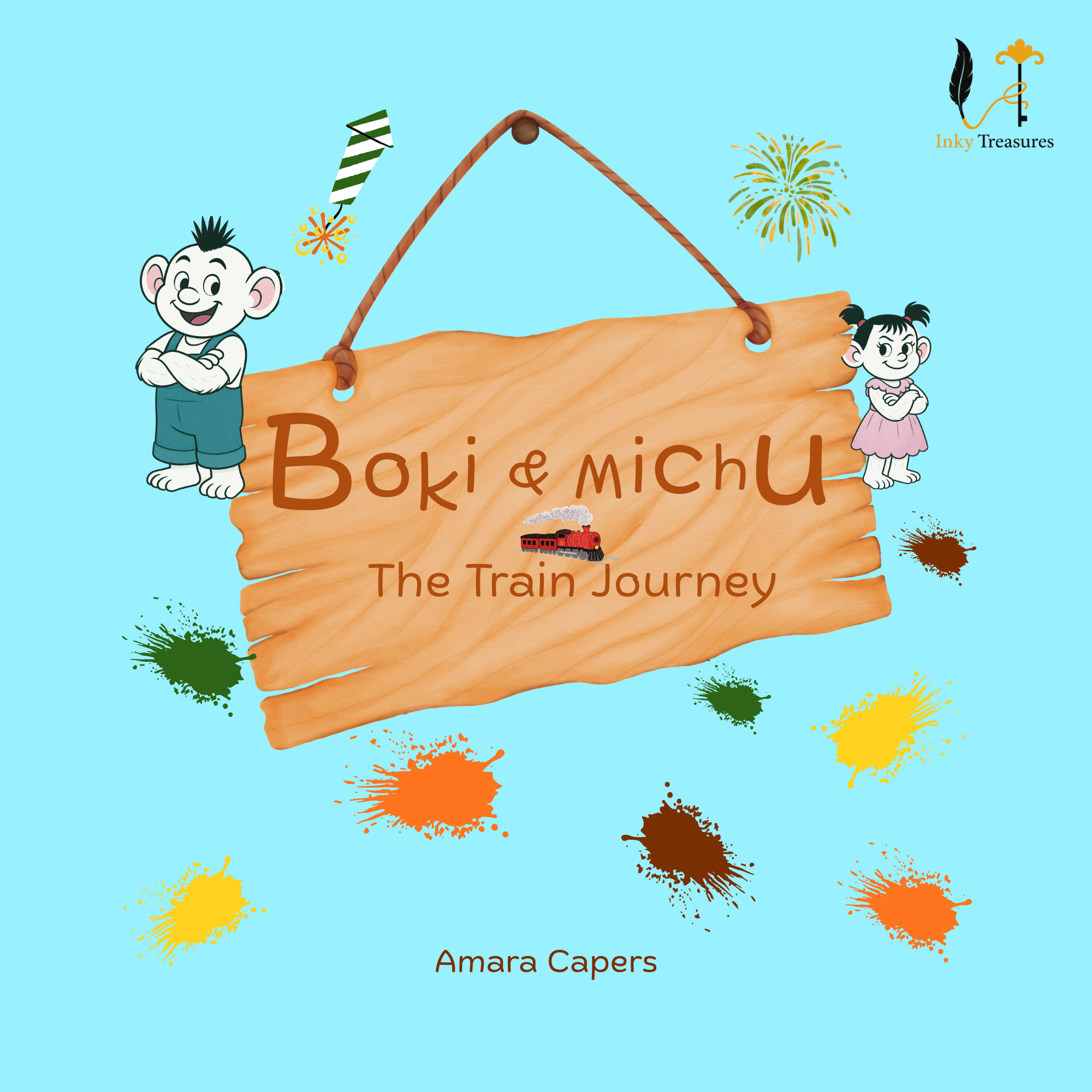 paperback boki & michu the train journey