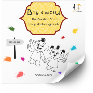 boki & michu the question storm (coloring & story book)